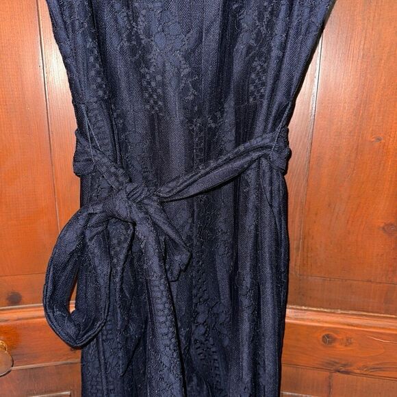 Womens Vince Camuto Lace Lined Pants Romper Navy Blue size 4 - Picture 3 of 5